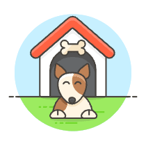 Outdoor Dog House Illustration from UX Colors Set