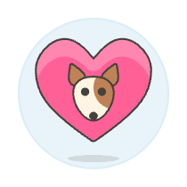 Love Dog Illustration from UX Colors Set