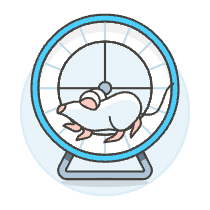 Mouse Running Wheel Illustration from UX Colors Set
