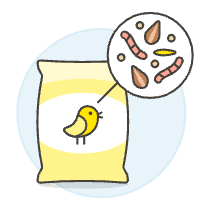 Bird Food Bag Illustration from UX Colors Set