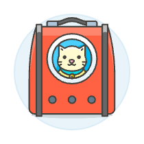 Cat Backpack 1 Illustration from UX Colors Set