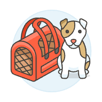 Dog Carrier Bag Illustration from UX Colors Set