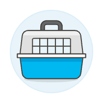 Pet Carrier Cage Illustration from UX Colors Set