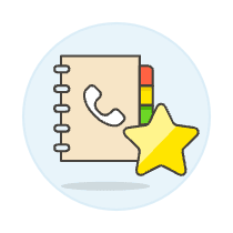 Phone Book Favorite Illustration from UX Colors Set