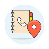 Phone Book Pin Illustration from UX Colors Set