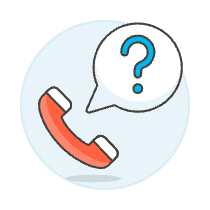 Call Question Illustration from UX Colors Set