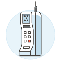 Vintage Cellphone 1 Illustration from UX Colors Set