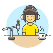 Podcast 1 Illustration from UX Colors Set
