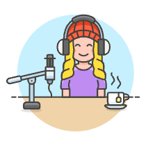 Podcast 2 Illustration from UX Colors Set