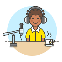 Podcast 4 Illustration from UX Colors Set