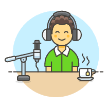 Podcast 5 Illustration from UX Colors Set