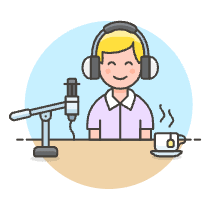 Podcast 6 Illustration from UX Colors Set