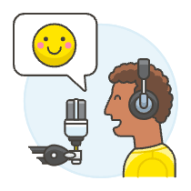 Podcast Happy 2 Illustration from UX Colors Set
