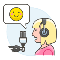 Podcast Happy 4 Illustration from UX Colors Set