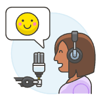 Podcast Happy 5 Illustration from UX Colors Set