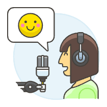 Podcast Happy 6 Illustration from UX Colors Set