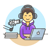 Podcast Radio 1 Illustration from UX Colors Set