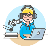 Podcast Radio 2 Illustration from UX Colors Set