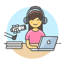 Podcast Radio 4 Illustration from UX Colors Set