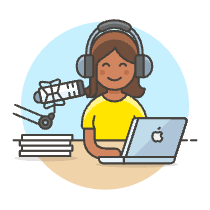 Podcast Radio 5 Illustration from UX Colors Set