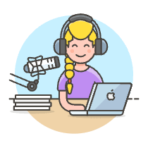 Podcast Radio 6 Illustration from UX Colors Set