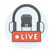 Microphone Live 2 Illustration from UX Colors Set
