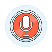 Microphone Record Illustration from UX Colors Set