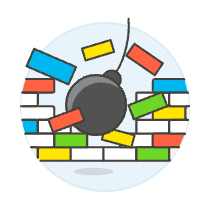 Break Obstacle Illustration from UX Colors Set