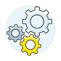 Setting Cogs Illustration from UX Colors Set