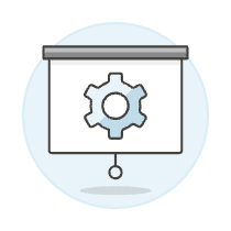 Setting Projector Illustration from UX Colors Set
