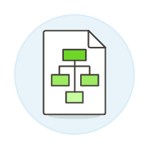 Flowchart Document Illustration from UX Colors Set