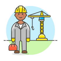 Crain Worker 1 Illustration from UX Colors Set