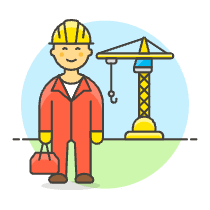 Crain Worker 3 Illustration from UX Colors Set