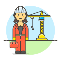 Crain Worker 4 Illustration from UX Colors Set