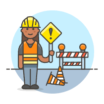 Sign Worker 2 Illustration from UX Colors Set