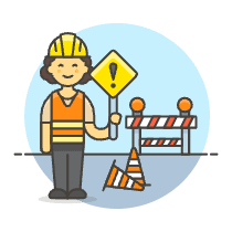 Sign Worker 4 Illustration from UX Colors Set