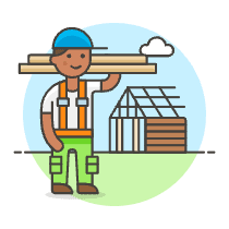 Wood House Builder 2 Illustration from UX Colors Set