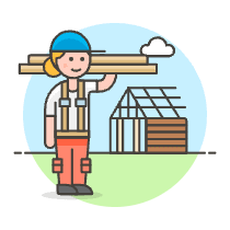 Wood House Builder 4 Illustration from UX Colors Set
