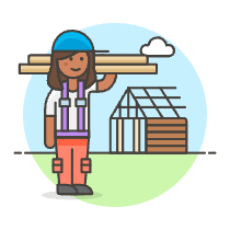 Wood House Builder 5 Illustration from UX Colors Set