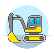 Excavator 1 Illustration from UX Colors Set