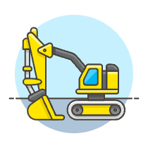 Excavator 2 Illustration from UX Colors Set