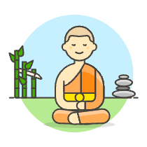 Asian Monk 2 Illustration from UX Colors Set