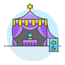 Fortune Teller Tent Illustration from UX Colors Set