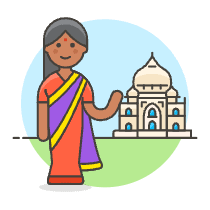 Indian Sari Illustration from UX Colors Set