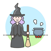 Witch Illustration from UX Colors Set