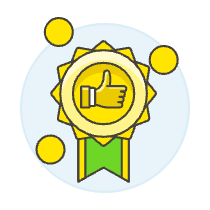 Medal Like Badge Illustration from UX Colors Set