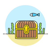 Close Treasure Chest Illustration from UX Colors Set
