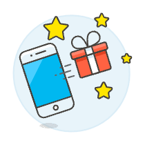Phone Gift Sharing Illustration from UX Colors Set