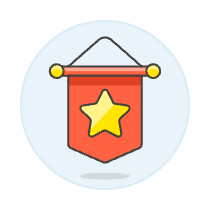 Pennant Star 3 Illustration from UX Colors Set