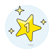 Star Rating One Illustration from UX Colors Set